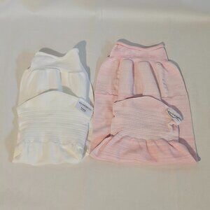 swaddelini Pink Swaddle Sleep Sack (Small 6-12 pounds) and White Preemie Swaddle